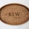 Oval tray with personalization. Made from Mahogany